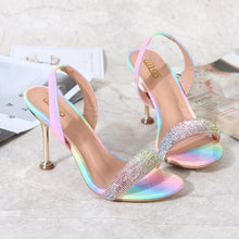 Load image into Gallery viewer, Luxury Rhinestones Women Sandals Elegant Stiletto High Heels Slingback