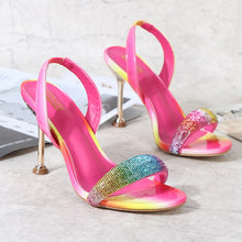 Load image into Gallery viewer, Luxury Rhinestones Women Sandals Elegant Stiletto High Heels Slingback