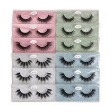 Load image into Gallery viewer, MAGEFY 12 Pairs 3D Mink Eyelashes Natural Long Winged Dramatic Eye