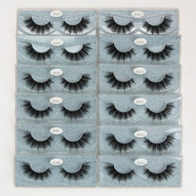 Load image into Gallery viewer, MAGEFY 12 Pairs 3D Mink Eyelashes Natural Long Winged Dramatic Eye