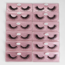 Load image into Gallery viewer, MAGEFY 12 Pairs 3D Mink Eyelashes Natural Long Winged Dramatic Eye