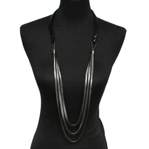 Multi layers Leather Snake Chains Necklace