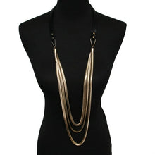 Load image into Gallery viewer, Multi layers Leather Snake Chains Necklace