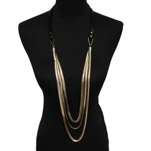 Multi layers Leather Snake Chains Necklace