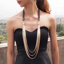 Load image into Gallery viewer, Multi layers Leather Snake Chains Necklace