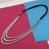 Manilai Multi Layers Leather Snake Chains Necklaces Women Thick Chain