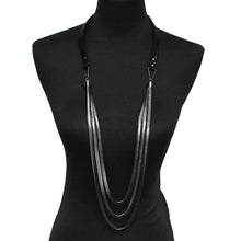 Load image into Gallery viewer, Manilai Multi Layers Leather Snake Chains Necklaces Women Thick Chain