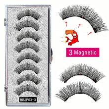 Load image into Gallery viewer, MB 8PCS Magnetic Eyelashes 3D False Magnetic Lashes Natural For Mink