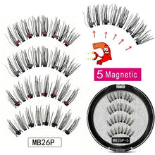 Load image into Gallery viewer, MB Magnetic Eyelashes with 5 Magnets Handmade Reusable 3D Mink False