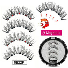 Load image into Gallery viewer, MB Magnetic Eyelashes with 5 Magnets Handmade Reusable 3D Mink False