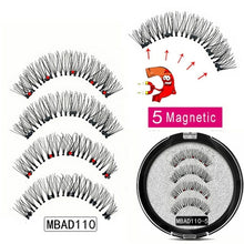 Load image into Gallery viewer, MB Magnetic Eyelashes with 5 Magnets Handmade Reusable 3D Mink False