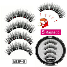 Load image into Gallery viewer, MB Magnetic Eyelashes with 5 Magnets Handmade Reusable 3D Mink False