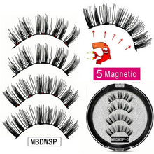 Load image into Gallery viewer, MB Magnetic Eyelashes with 5 Magnets Handmade Reusable 3D Mink False
