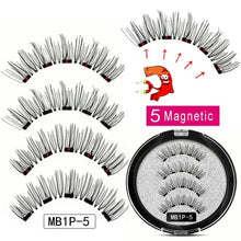 Load image into Gallery viewer, MB Magnetic Eyelashes with 5 Magnets Handmade Reusable 3D Mink False