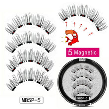 Load image into Gallery viewer, MB Magnetic Eyelashes with 5 Magnets Handmade Reusable 3D Mink False