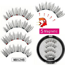 Load image into Gallery viewer, MB Magnetic Eyelashes with 5 Magnets Handmade Reusable 3D Mink False