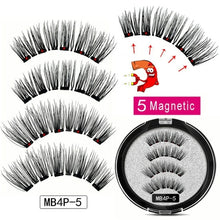 Load image into Gallery viewer, MB Magnetic Eyelashes with 5 Magnets Handmade Reusable 3D Mink False