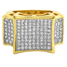 Load image into Gallery viewer, Big Kite CZ Mens Micro Pave Bling Bling Ring