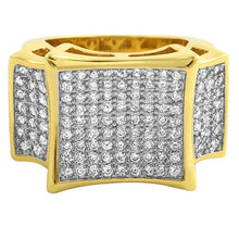 Load image into Gallery viewer, Big Kite CZ Mens Micro Pave Bling Bling Ring