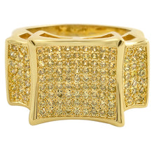 Load image into Gallery viewer, Big Kite CZ Mens Micro Pave Bling Bling Ring