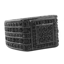 Load image into Gallery viewer, Square Cluster CZ Mens Micro Pave Bling Bling Ring