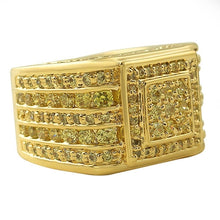 Load image into Gallery viewer, Square Cluster CZ Mens Micro Pave Bling Bling Ring