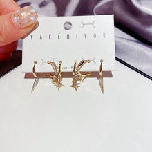 Load image into Gallery viewer, 3 Pairs Micro Paved Cubic Zirconia Star Spike Drop Earrings Pack