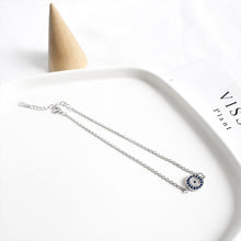 Load image into Gallery viewer, Sterling Silver Evil Eye Ladies Anklet