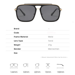 Square Sunglasses Men Brand Designer Retro