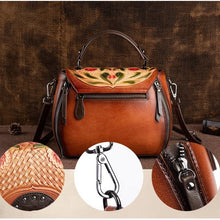 Load image into Gallery viewer, Retro Embossed Cow Leather Handbag