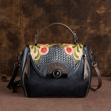 Load image into Gallery viewer, Retro Embossed Cow Leather Handbag