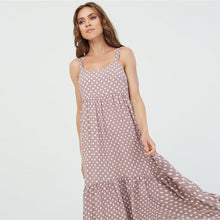 Load image into Gallery viewer, Sweet Polka Dot Spaghetti Strap Dress Woman High Waist Ruffles