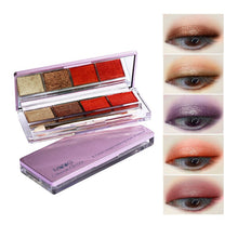 Load image into Gallery viewer, 4 Colors Mineral  Eyeshadow Pallet Ultra Fine Powder Pigmented