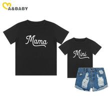 Load image into Gallery viewer, Ma&amp;Baby Fashion Family Matching Outfits Mama T shrit Daughter Clothes