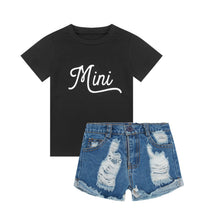 Load image into Gallery viewer, Ma&amp;Baby Fashion Family Matching Outfits Mama T shrit Daughter Clothes