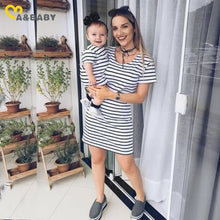Load image into Gallery viewer, Ma&amp;Baby Summer Family Clothing Matching Outfits Mother And Daughter