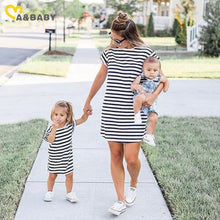 Load image into Gallery viewer, Ma&amp;Baby Summer Family Clothing Matching Outfits Mother And Daughter