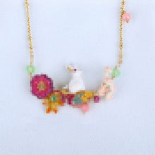 Load image into Gallery viewer, Magic Encounter Series Enamel Color Glazed White Bunny Flower