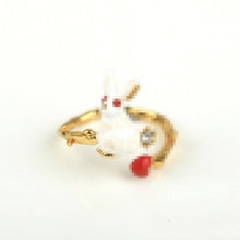 Load image into Gallery viewer, Magic Encounter Series Enamel Color Glazed White Bunny Flower