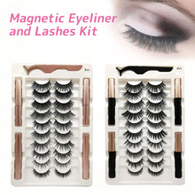Load image into Gallery viewer, Magnetic Eyelashes 3D Mink Lashes Magnetic Eyeliner Waterproof Lasting