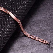 Load image into Gallery viewer, Magnetic Pure Copper Bracelets for Women Cubic Zirconia Chain Link