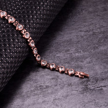 Load image into Gallery viewer, Magnetic Pure Copper Bracelets for Women Cubic Zirconia Chain Link