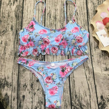 Load image into Gallery viewer, Magnificent Flounce Flora Printing Sexy Bikinis
