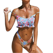 Load image into Gallery viewer, Magnificent Flounce Flora Printing Sexy Bikinis