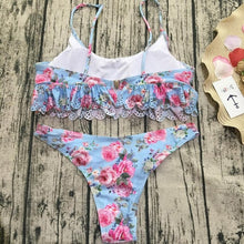 Load image into Gallery viewer, Magnificent Flounce Flora Printing Sexy Bikinis