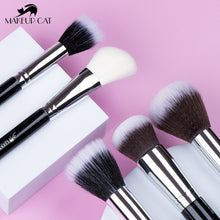 Load image into Gallery viewer, Makeup Cat Black Makeup brushes set Professional tool Synthetic hair