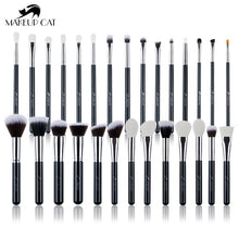 Load image into Gallery viewer, Makeup Cat Black Makeup brushes set Professional tool Synthetic hair