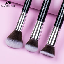 Load image into Gallery viewer, Makeup Cat Black Makeup brushes set Professional tool Synthetic hair