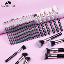 Load image into Gallery viewer, Makeup Cat Black Makeup brushes set Professional tool Synthetic hair
