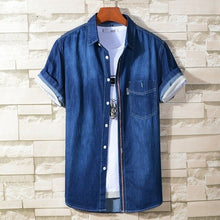 Load image into Gallery viewer, Male Business Casual Thin Denim Shirt Classical Fashion All Match